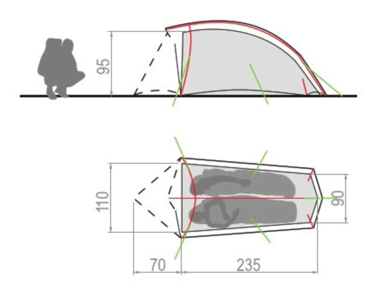 Hogan SUL 1-2 Personnes - Tente Ultra-légère – Image 2