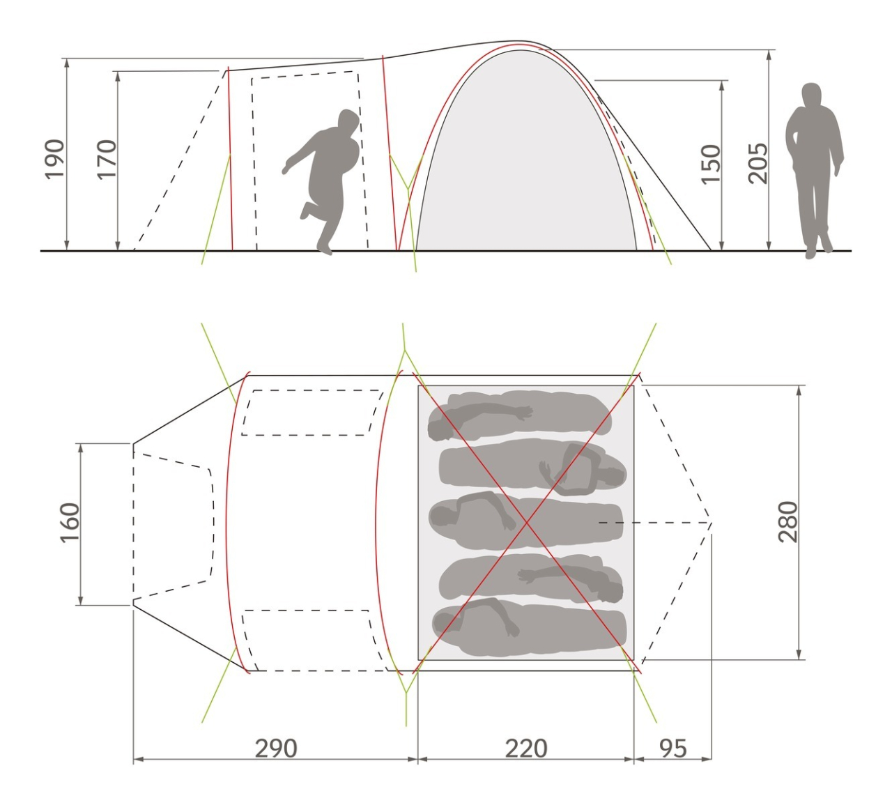 Campo Casa XT 5 Personnes - Tente Familiale – Image 2